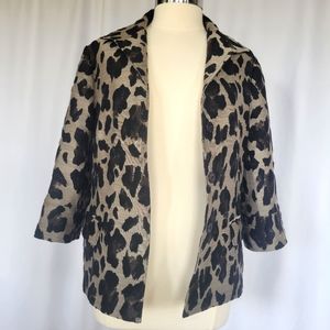 For Kim: Animal print wool blend jacket size 12